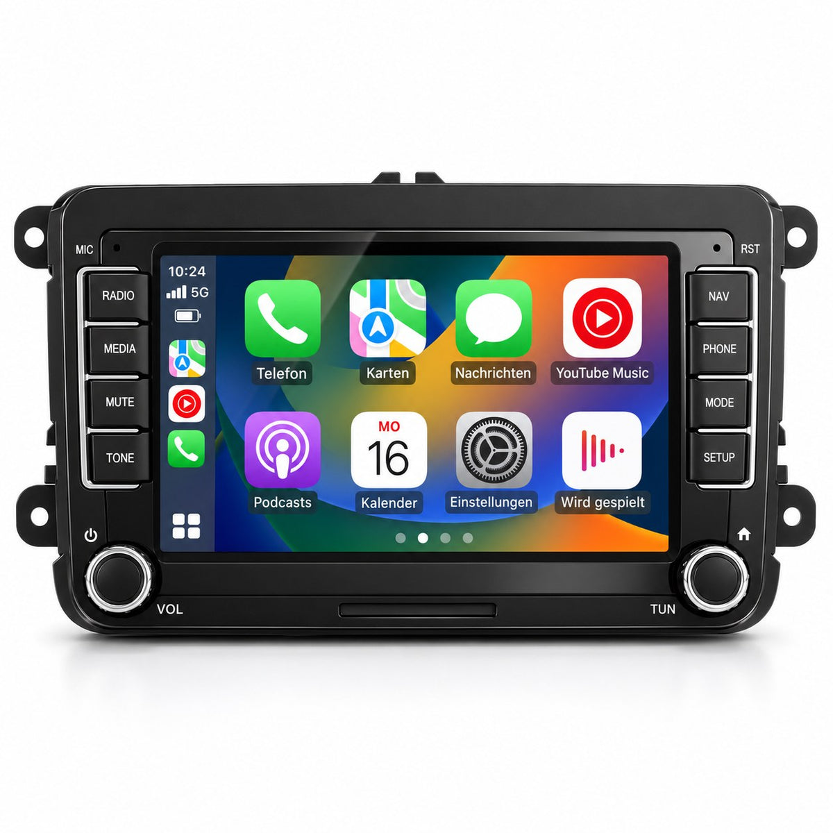 7 Zoll CarPlay Radio für VW, Seat und Škoda – CarPlay-Startbildschirm